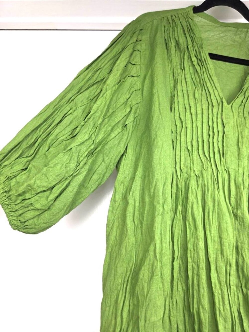 NEW Green Cotton Boho Maxi Dress – Oversized Relaxed Fit with Pockets Thailand - Picture 7 of 10